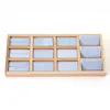 Jewelry Pouches Wood Ring Stud Pendant Insert Display Holder Tray Storage Organizer Showcase Tool Box