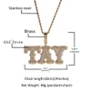 Toppla A-Z Anpassade namnbokstäver Pendant Necklace Iced Out 18k Real Gold Plated Hip Hop Jewelry