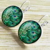 Boucles d'oreilles à clous en porcelaine verte Malachite et émail pour femmes, petit cerceau de déclaration, Mandala, Unique, à la mode, nouvelle collection 2022