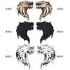 Paar 3D -Qualität Metall Wolf Head Badge Abziehbilder Auto Motorradaufkleber