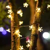 Stringhe 5 / 6.5 / 9.5M Luci a stringa di fiori di ciliegio solare per giardino Matrimonio Festival Decorazioni per feste di Natale Fata Led Light Outdoor