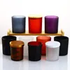 Candle Holders Glass Container Empty Cup With Cover Color Frosted Holder Dir