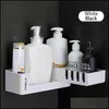 Portame portanti portanti per doccia per angolo bagno con 4 muro montati per lo shampoo organizza il kitc auto adesivo rotabile dhwai