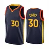 Maillot de basket-ball vintage Stephen 30 Curry City James 33 Wiseman Klay 11 Thompson sans manches bleu blanc sport