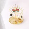 ジュエリーポーチ美しいアイズリングホルダーネックレスイヤリング用の飾り皿口紅ヘアクリ​​ップとブレスレットK3nd