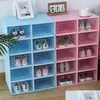 Aufbewahrungsboxen Bins 6 stücke Kunststoff Schuhe Fall Verdickte Colorf Transparent Der Boxen Stapelbare Box Organizer 211102 Drop Lieferung 202 DHSPH