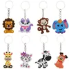 PVC Animal Keychain لطيف الكرتون مفتاح القلادة قلادة السيارة مفتاح الملحقات أزياء الإكسسوارات المفاتيح