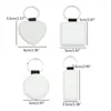 Keychains 2022 10Pcs Leather Blank Sublimation Heat Transfer MDF Kit Jewelry Making Trend