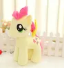 25 cm pluche speelgoed 6 kleur regenboog pony eenhoorn borduurpatroon