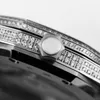 Montre mécanique automatique pour hommes, entièrement en diamant, bracelet en argent de 41mm, en acier inoxydable, étanche, à la mode