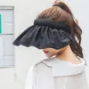 Breite Krempeln Hüte Sommer Sonnenschutzschale Sonne für Frauen Street Mode tragbare Haarnadel -Stirnband -Sonnenschutzhut Big UPF 50 Mützen