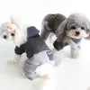 犬のアパレル耐抵抗性2色フェード耐性ペットジャンプスーツ温かい服