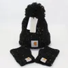 Woolen hat Beanie Cap Glove Suit Skull Caps Designer for Man Woman Winter Hats Dome 4 Color