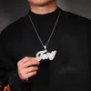 TopBling Hip Hop A-Z benutzerdefinierte Buchstaben Anhänger Halskette Bling T Zirkon 18 Karat echtes Gold vergoldet Schmuck