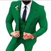 Customize tuxedo One Button Handsome Peak Lapel Groom Tuxedos Men Suits Wedding/Prom/Dinner Man Blazer Jacket Pants Tie Vest W1185