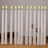 LED a batteria tremolante senza fiamma candela cono bastone candela lampada Hallowmas Natale festa di compleanno decorazione candele BH7836 TYJ