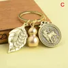 Keychains 1xMetal Gourd Keychain Overnight Fortune Pixiu Lucky Transfer Bag Money 2022 Year Tiger Pendant Chinese Feng Shui