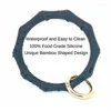 Keychains 2022 Bambu -stil Silikon Keychain Herrkvinnor Armband Armband Key Ring Bangle Keyring Car Holder