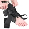 Ankle Support AOLIKES 1PCS Brace Sports Adjustable Lace Up Stabilizer Straps for Sprained Foot Compression Socks Sleeve 221027