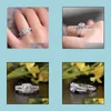 Cluster Rings Cluster Rings Sterling Sier 925 Wedding Jewelry Women Diamond Ring For Fina Gdtc Drop Delivery 2022 Dhzqb