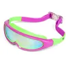 Goggles Lunettes de natation des lunettes réglables anti-buts Protéger les enfants étanches SIle Miroration de nage de natation L221028