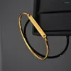 Bangle Name ID Bracelet Bangles Fashion Gold Color Stainless Steel Cuff Bracelets For Women Jewelry Braclets 2022