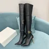 Brand Design Fashion Fashion Elegant Pointed Boots hiver sexy Sexy Over-the-Knee High Talons Coroutes de cuisse de cuisse de la cuisse Buckle Zipper