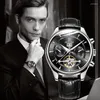 Zegarek Senors Top marka Mężczyzn Mechaniczne zegarki Moda Tourbillon Watch Męskie automatyczne, Wodoodporne Wrisroofwatch