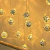 Strings 3M 20LED Mirror Disco Ball Fairy String Ligh Diameter 4CM Battery Powered Globe Garland Light For Christmas Tree Decor