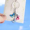 Party Supplies New color enamel butterfly key chain women's bag accessories jewelry gifts