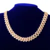 Iced Out out Cuban Link Chain 13mm Men Hip Hop Jewelry Gold Silver Color