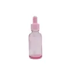 Empacado vac￭o Vidrete transparente de color rosa Cosm￩tico Cosm￩tico Pipeta de cuello de goma Pipeta Vials recipiente de envasado recargable 5 ml 10ml 15ml 20ml 30ml 50ml 100ml