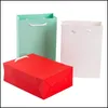 Gift Wrap 30Pcs Small Gift Bag With Handles Craft Package Paper Box For Jewelry Birthday Decoration Event Party Supply 3 Colors 2204 Dhqhe