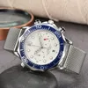 2022 quality luxury men's watch water ripple series glow-in-the-dark non-embroidered steel waterproof 5 needle quartz fashion designer watch mesh watchband