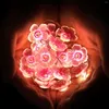 Strings Christmas Decoration Festoon Led Light Cherry Blossom Fairy String Lights Sakura Pink Flower Decorative 2/5m For Year Decor