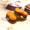 100 PCS Mini Simulação Alimentos Hamburger Finge Play for Doll Kitchen Toys Dollhouse Miniatura Charms Classic DIY Decoration 1223441