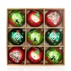 Décoration de fête 2022 Boule de Noël Ornement 9pcs / boîte Boules suspendues pour arbre de Noël Vacances Mariage Décoration de maison Fournitures cadeaux