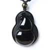 Kolye Kolyeleri Joursneige Doğal Taş Obsidian Sezatlar Güzel Oyma Kabak Maskotu Şanslı Kolye Erkek Kadın Moda Takı
