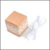 Hediye Sargısı 20/50/100 PCS Kişiselleştirilmiş Yaratıcı Kraft Paper Candy Hediye Kutusu Düğün Doğum Günü Partisi Noel Malzemeleri Çanta Özel CX22042 DH603