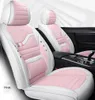Universal Car Accessoires Sitzbezüge für Limousinen Modedesign Volles Set Leder Adjuatable Fünf Sitzplätze Cover Kissen Mat Pink für W4269711
