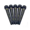 116mm Prerolls Cone Joint Caviar Black Child Proof Plastic Tube Packaging WIth CR Black Lids Gold lettered sticker