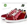Platform Sneakers Casual Shoes Women Mens Luxury Loafers Trainers Low Red sole Bottoms Fashion Designer Spike rivet Party Flat Leather g0O9#
