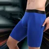 Underpants 3 Pcs/Lot Men's Boxer Briefs Soft Panties Swimming Trunks Fashionable Large Size Long Sports Shorts Men Ice Silk Flat Pants