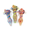 COOL Colorful Pyrex Thick Glass Pipes Portable Design Spoon Filter Dry Herb Tobacco Bong Handpipe Handmade Oil Rigs Smoking Cigarette Holder DHL