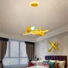 Pendelleuchten, moderne LED-Leuchten für Kinderzimmer, Cartoon-Flugzeug-Kronleuchter, nordische Flugzeug-Beleuchtungskörper