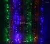 Strings 6X1m LED Curtain Icicle String Fairy Lights Christmas Holiday Garlands Outdoor Wedding Party Mall Garden Decorations