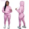 Autumn Winter Women Hooded Tracksuits 2 Pieces Set Designer Plush Drawstring Pullover Sweatpants Sweatsuits 15Colors