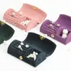 Cajas de joyería Mini caja para mujeres Viajes Espárragos portátiles Pendientes Anillo Collar Organizador Alta calidad Veet Empaquetado Pantalla Amp Drop Smtxh