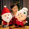 Cute Santa Elk Plush Stuffed Toys Christmas Room Decorations Kids Gifts WLL1780