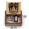 Keychains American Famous TV Stranger Things Music Box Never Ending Story Theme Trähänta dekorationsgåvor till fans barn leksak y230j